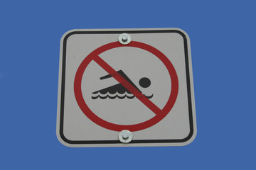 no swimming sign