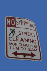 no stopping street cleaning