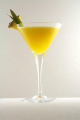 pineapple, rum, lemon cocktail