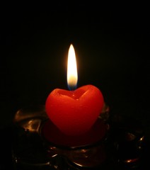one heart candle