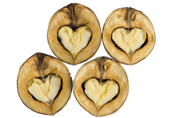 walnuts - as hearts