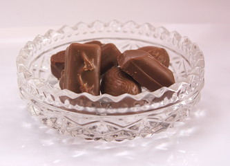 chocolates in a dish