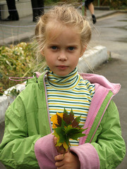the girl with the foliage