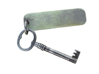 isolated key with tag