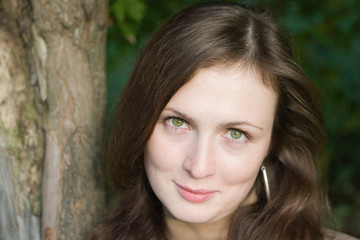 young woman in the autumn park