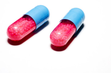 isolated pills on white background