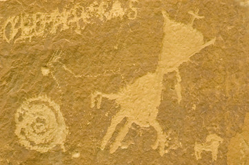 Fototapeta na wymiar Chaco Canyon petroglyph