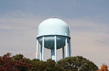 water tower with clear face