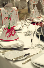 detail of party table