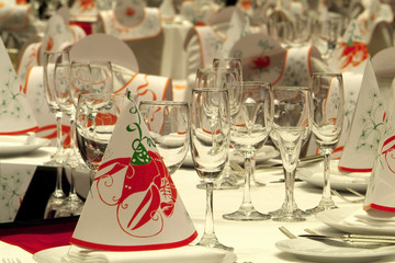 tables prepared for a party