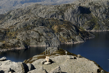 mountain lake in central norway