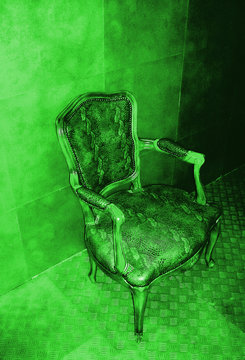 fauteuil vert