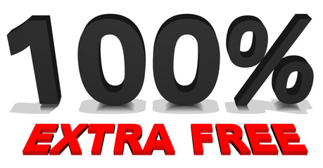 100% extra free 3d text