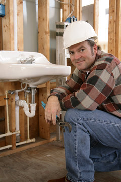 friendly construction plumber
