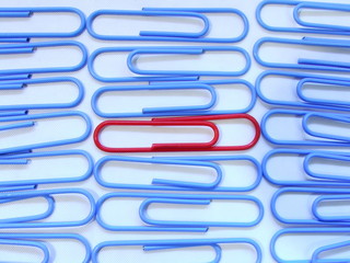 lonely red paperclip