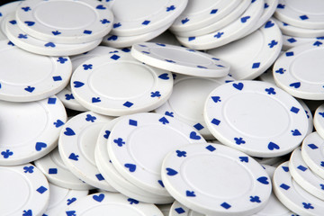 white poker chips