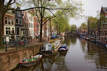 Fototapeta na wymiar amsterdam widok na miasto