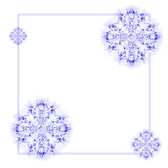 Deurstickers carte flocon de neige © Maud zendessin