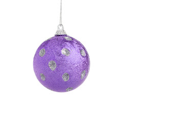 violet christmas ball