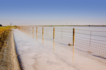 fence under clear skies