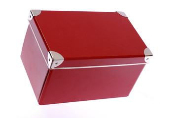 boite en carton rouge