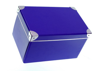 boite eb carton bleu