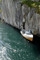 Fototapeta premium boat in fjord