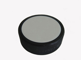 blank face hockey puck
