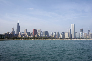 Fototapeta na wymiar chicago skyline von soc05