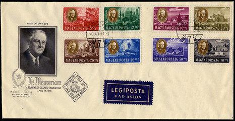 franklin roosevelt stamps - obrazy, fototapety, plakaty