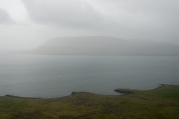 aerial view to iceland seacoast