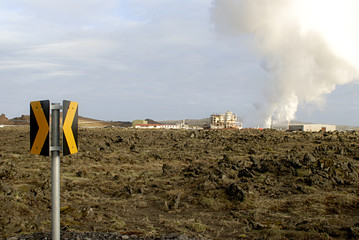 Naklejka premium heating plant in iceland