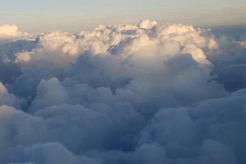 Fototapeta na wymiar sky from plane window