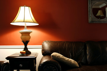 lamp and the couch