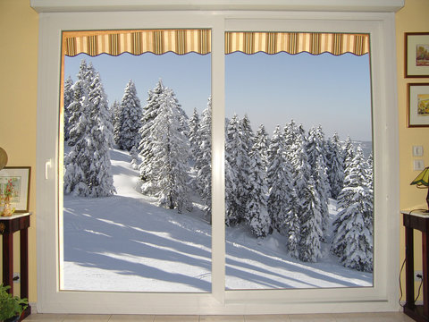 Fototapeta neige et sapin