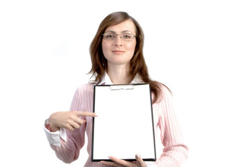 Fototapeta premium businesswoman with files