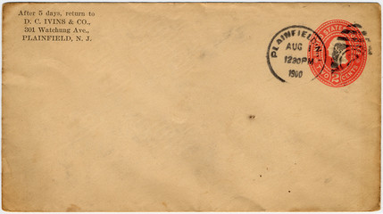 2 cent us envelope - obrazy, fototapety, plakaty