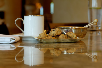 high tea: biscuits and coffee