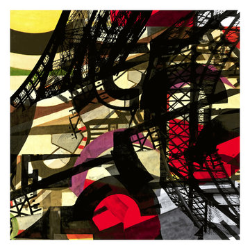 eifel tower: art composition