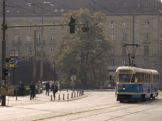 Obraz premium poland wroclaw tram