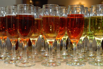 glasses with wine.