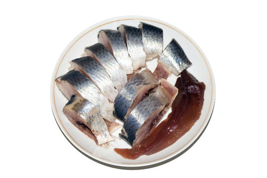 herring on the plate