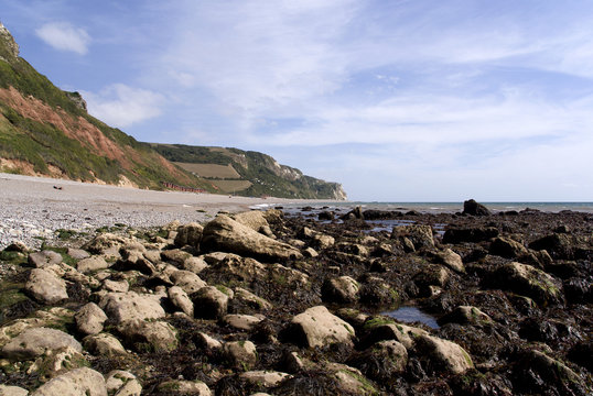 england devon jurassic coast branscombe mouth beac