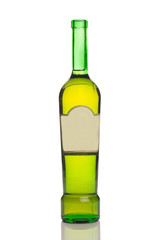 unlabeled wine bottle