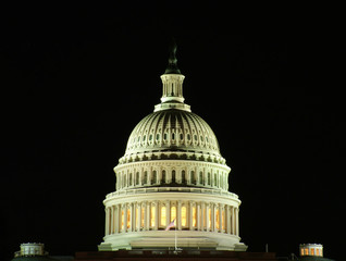 us capitol at night