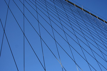 brooklyn bridge cables new york city detail