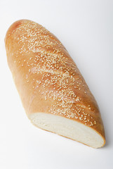 partial loaf of french bread with cut end