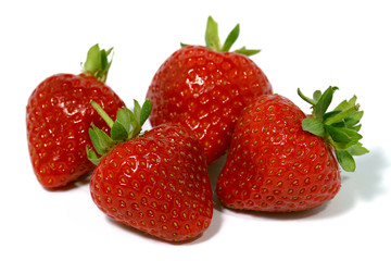 four strawberries