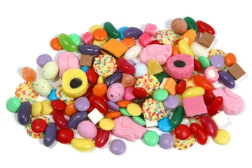 Peel and stick wall murals Sweets pile of sweets