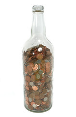 bottle of money